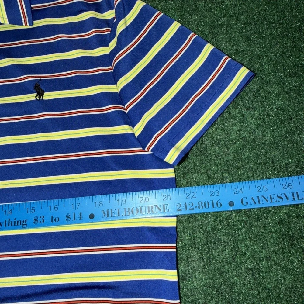 Polo Ralph Lauren Performance Polo Shirt Men's Size Large Multicolor Stripe Polo